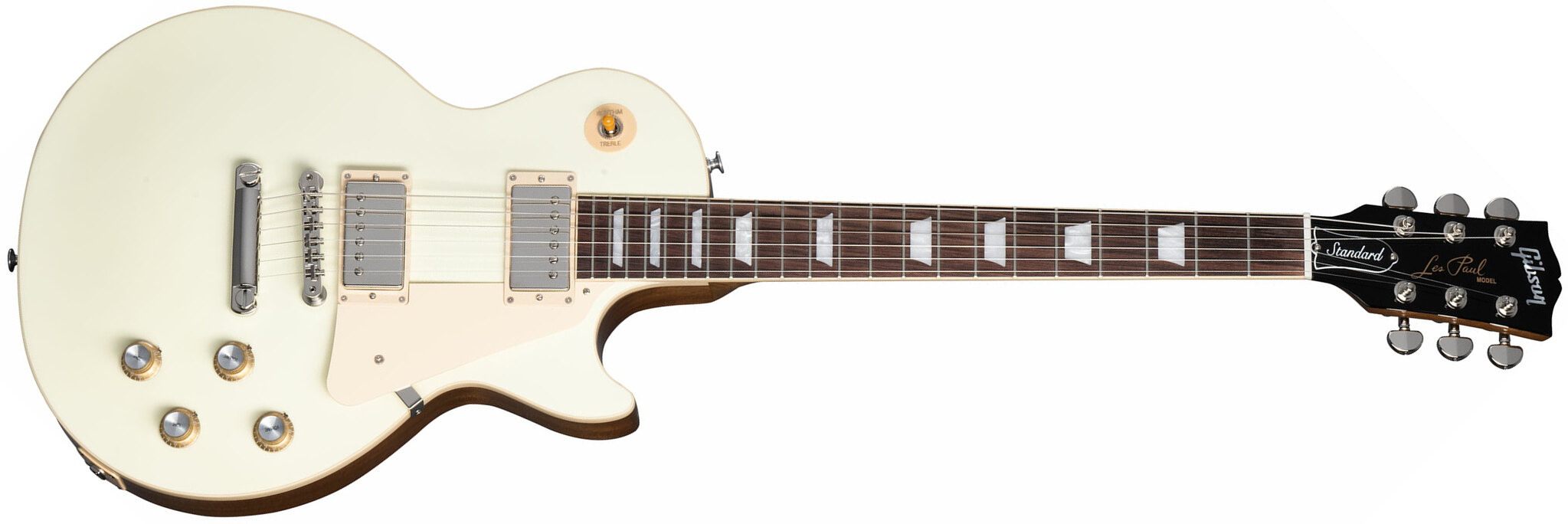 Gibson Les Paul Standard 60s Plain Top 2h Ht Rw - Classic White - Guitarra eléctrica de corte único. - Main picture