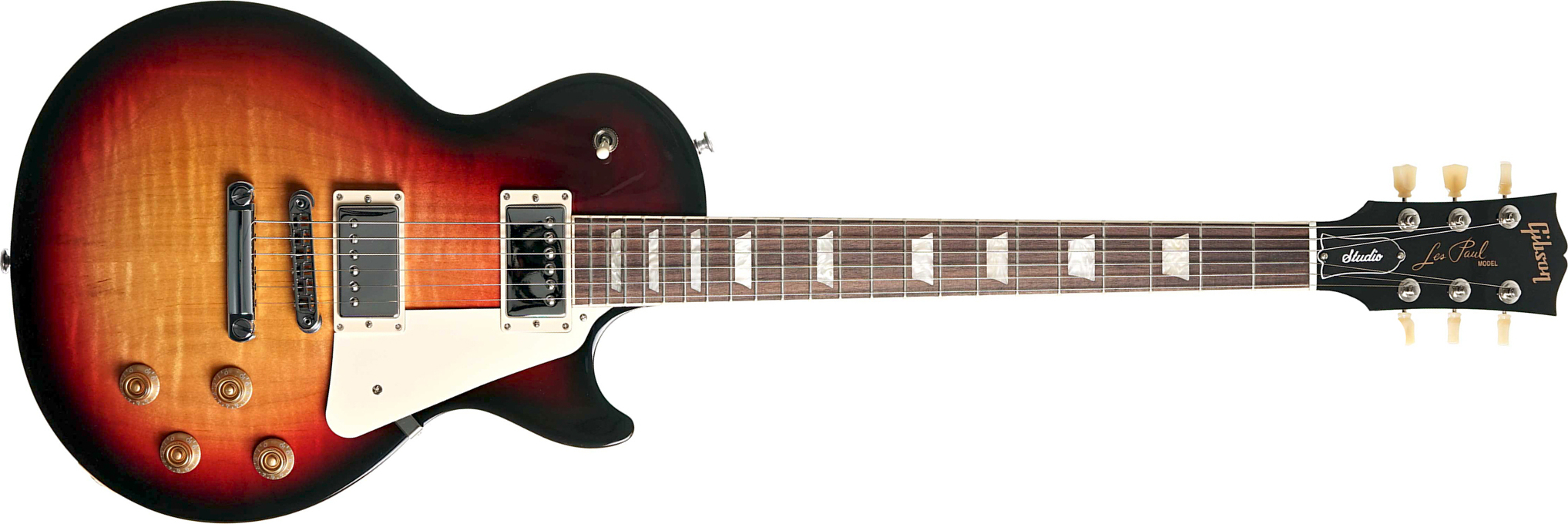 Gibson Les Paul Studio Figured Top Modern Usa 2h Ht Rw - Triburst - Guitarra eléctrica de corte único. - Main picture