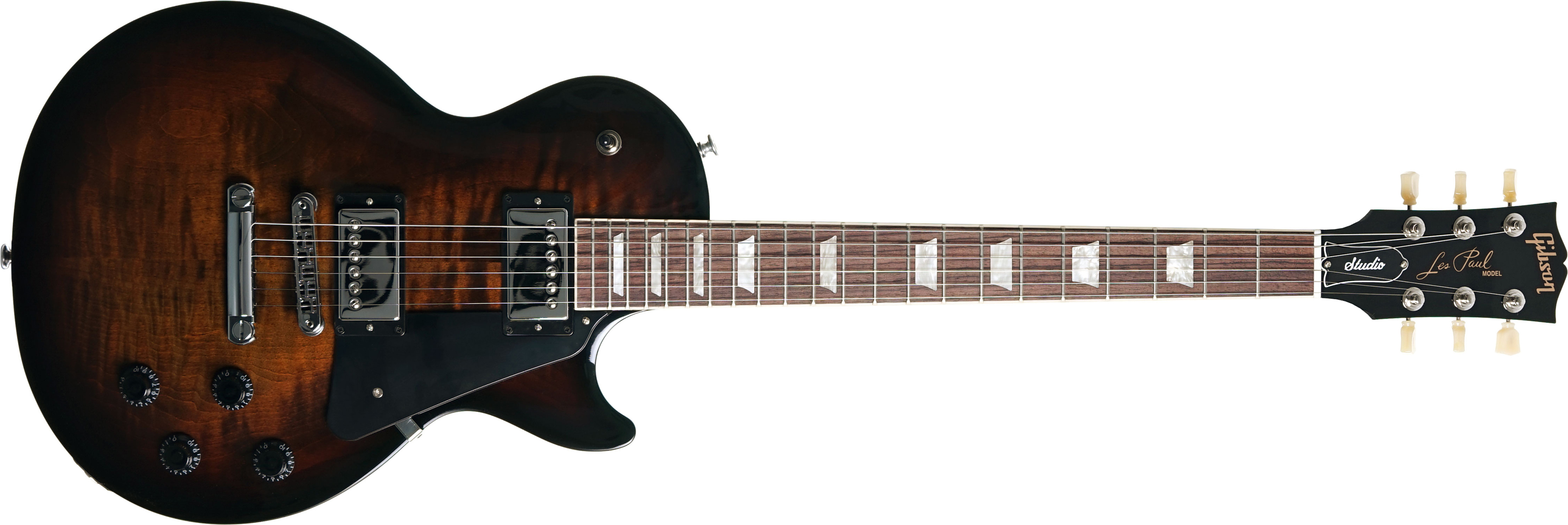 Gibson Les Paul Studio Figured Top Modern Usa 2h Ht Rw - Smokehouse Burst - Guitarra eléctrica de corte único. - Main picture