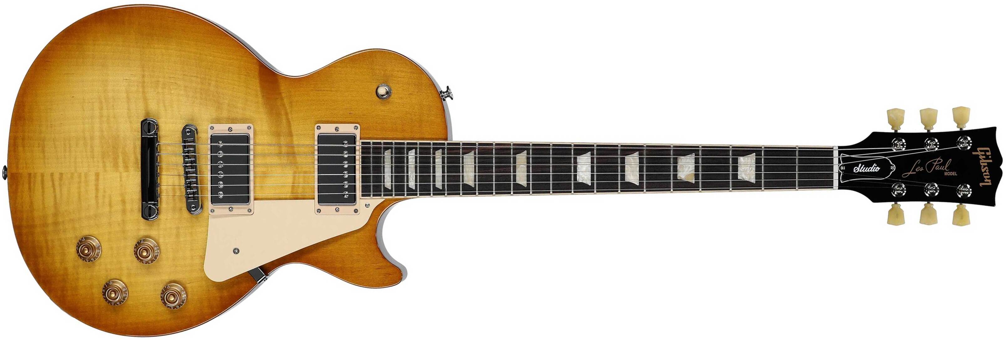 Gibson Les Paul Studio Figured Top Modern Usa 2h Ht Rw - Honey Burst - Guitarra eléctrica de corte único. - Main picture