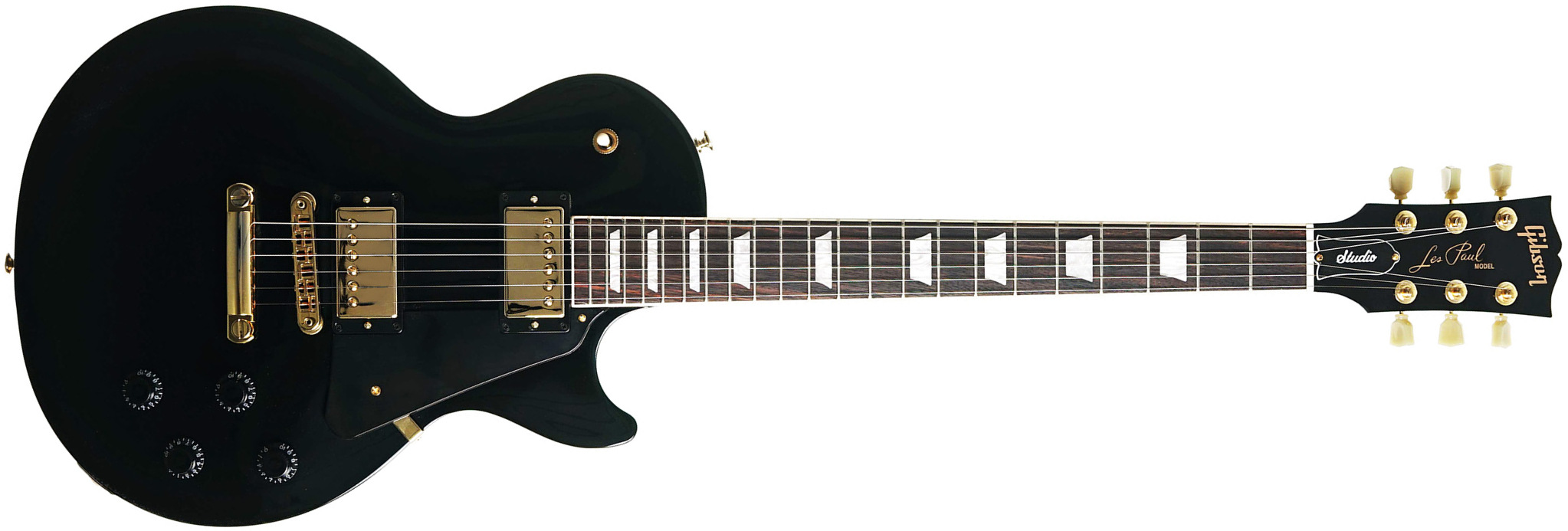 Gibson Les Paul Studio Gh Modern 2h Burstbucker Pro Ht Rw - Ebony - Guitarra eléctrica de corte único. - Main picture