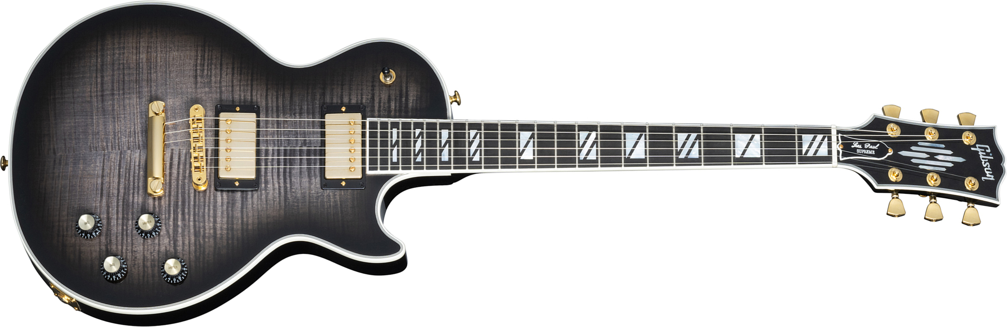 Gibson Les Paul Supreme 2023 2h Ht Eb - Transparent Ebony Burst - Guitarra eléctrica de corte único. - Main picture