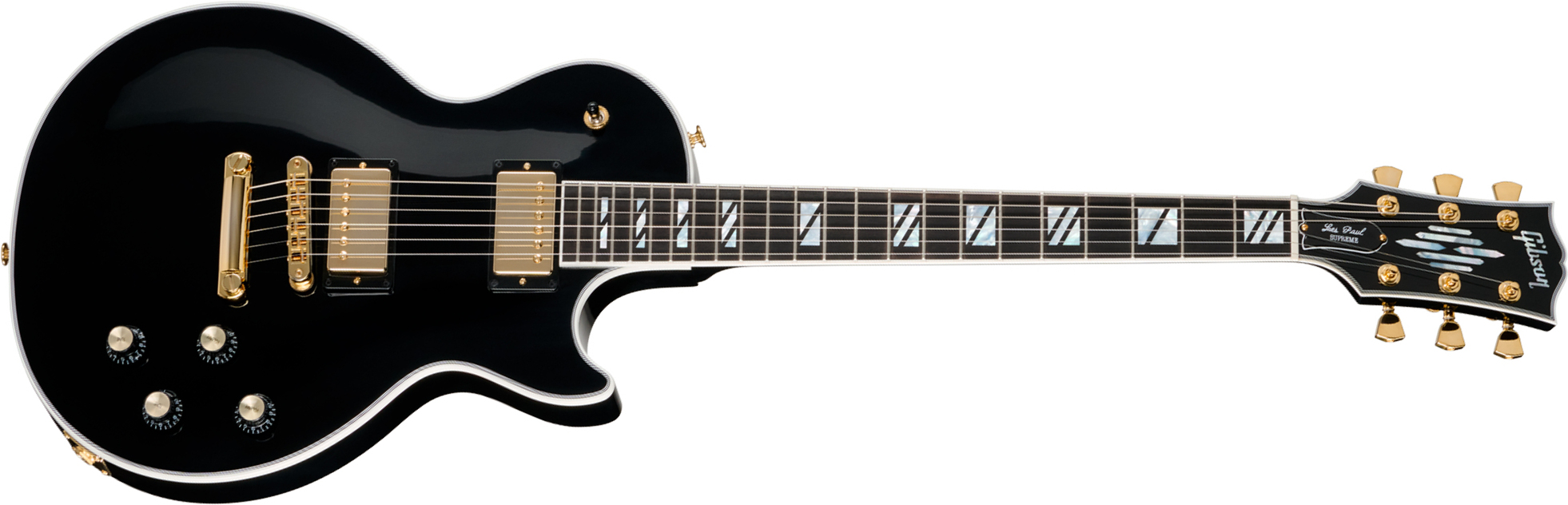 Gibson Les Paul Supreme Modern 2h Ht Eb - Ebony - Guitarra eléctrica de corte único. - Main picture