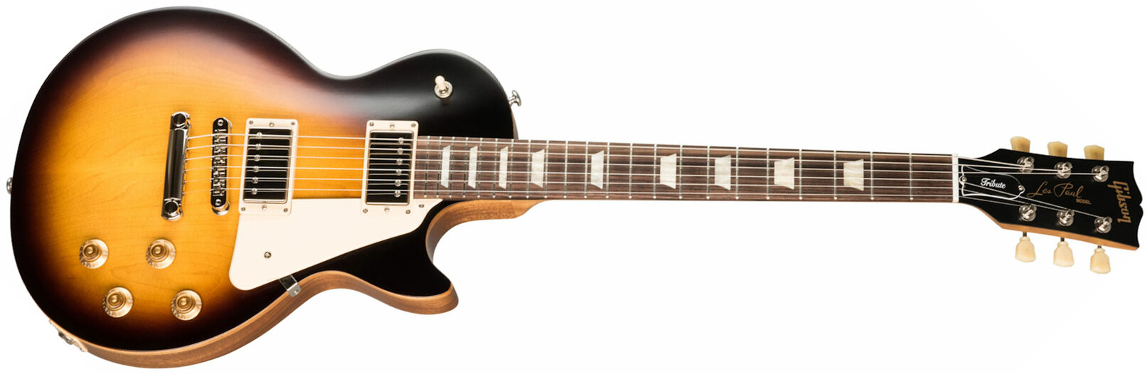 Gibson Les Paul Tribute Modern 2h Ht Rw - Satin Tobacco Burst - Guitarra eléctrica de corte único. - Main picture