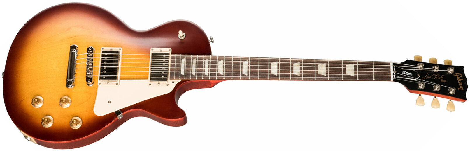 Gibson Les Paul Tribute Modern 2h Ht Rw - Satin Iced Tea - Guitarra eléctrica de corte único. - Main picture