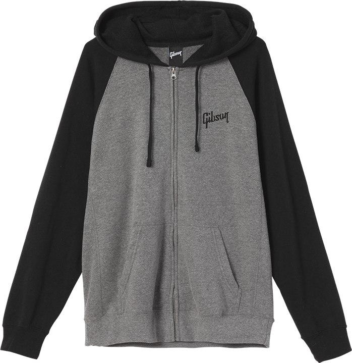 Gibson Logo Full-zip Hoodie Small Grey - S - Sudadera - Main picture