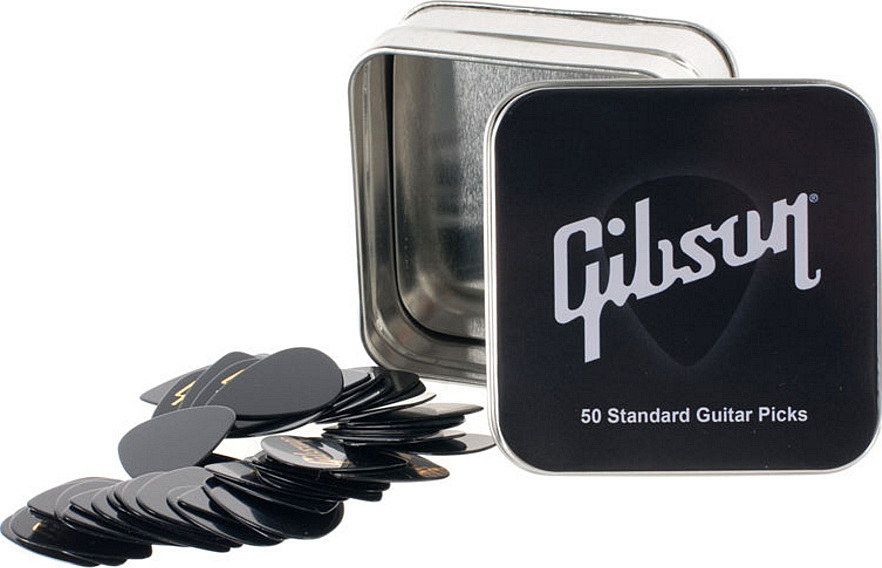 Gibson Lot De 50 Pick Tin Standard Style Medium Boite Metal - Púas - Main picture