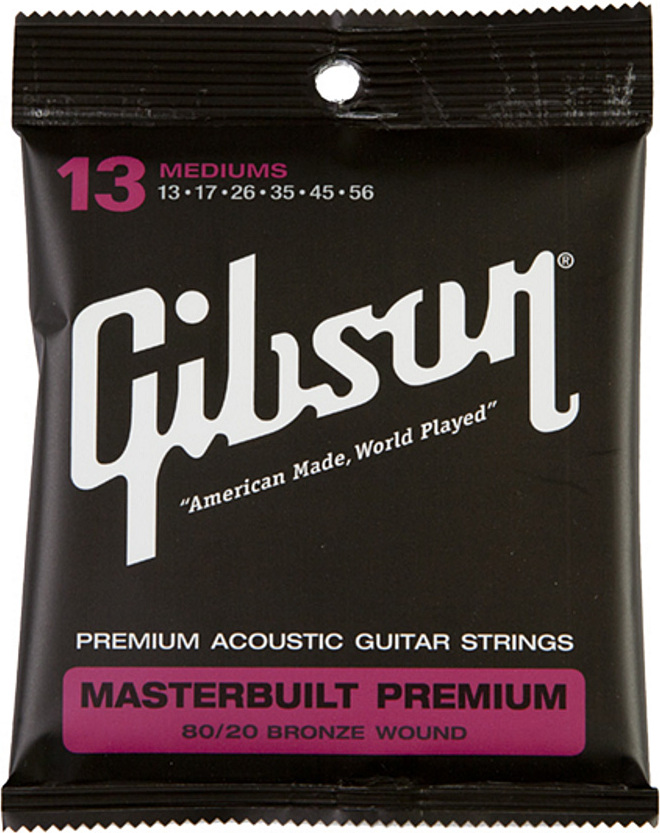 Gibson Jeu De 6 Cordes Masterbuilt Premium 80/20 Brass Acoustic Sag-brs13 013.056 - Cuerdas guitarra acústica - Main picture