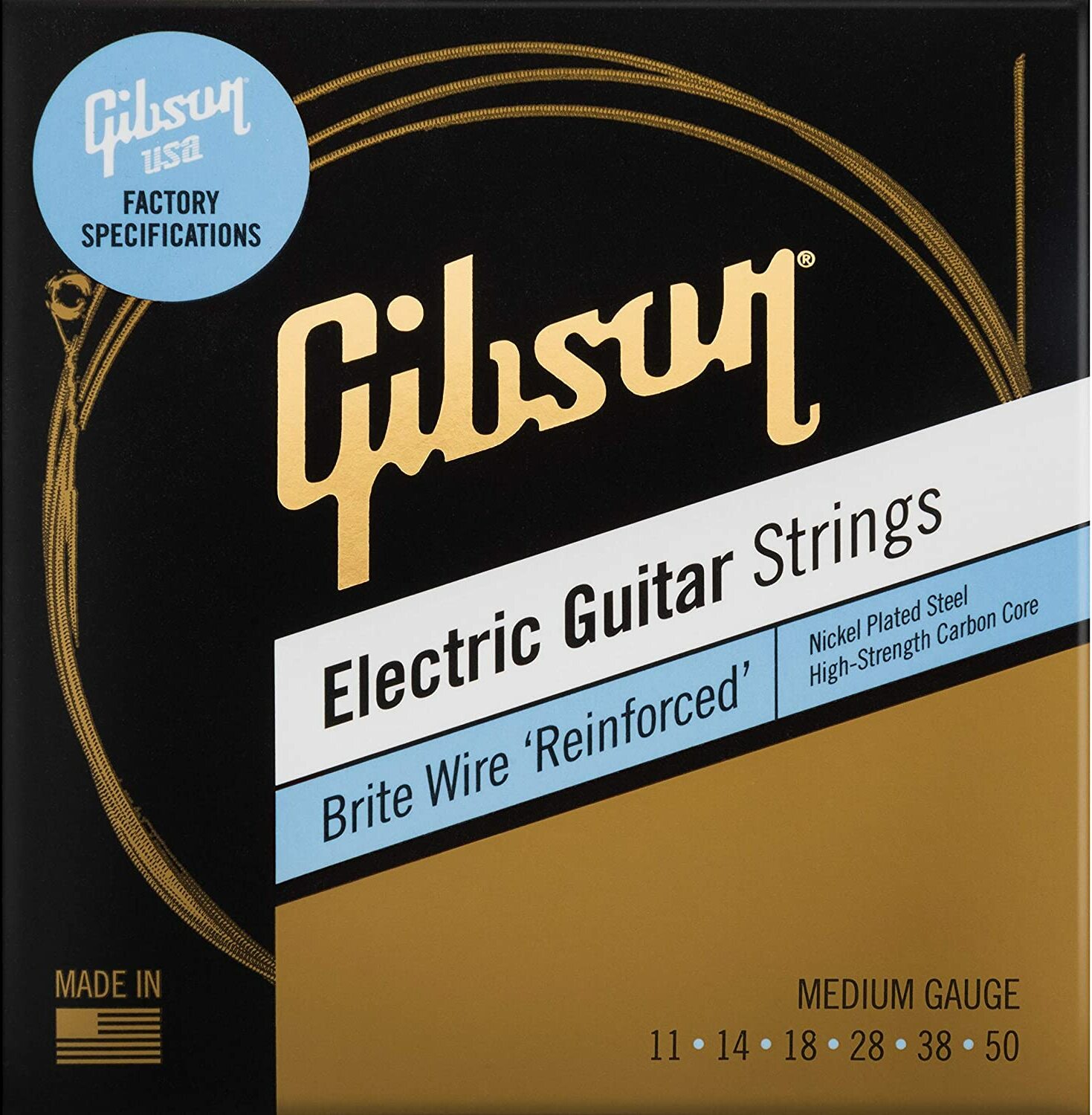 Gibson Seg-bwr10 Brite Wire Reinforced Nps Electric Guitar Light 6c 10-46 - Cuerdas guitarra eléctrica - Main picture