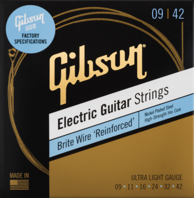 Gibson Seg-bwr9 Brite Wire Reinforced Nps Electric Guitar Ultra-light 6c 9-42 - Cuerdas guitarra eléctrica - Main picture