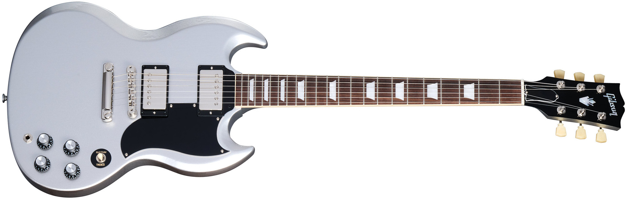 Gibson Sg Standard 1961 Custom Color 2h Ht Rw - Silver Mist - Guitarra eléctrica de doble corte - Main picture