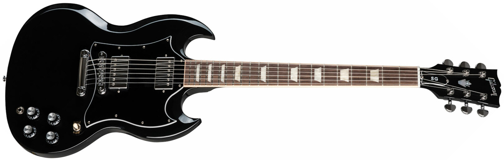 Gibson Sg Standard 2h Ht Rw - Ebony - Guitarra eléctrica de doble corte - Main picture