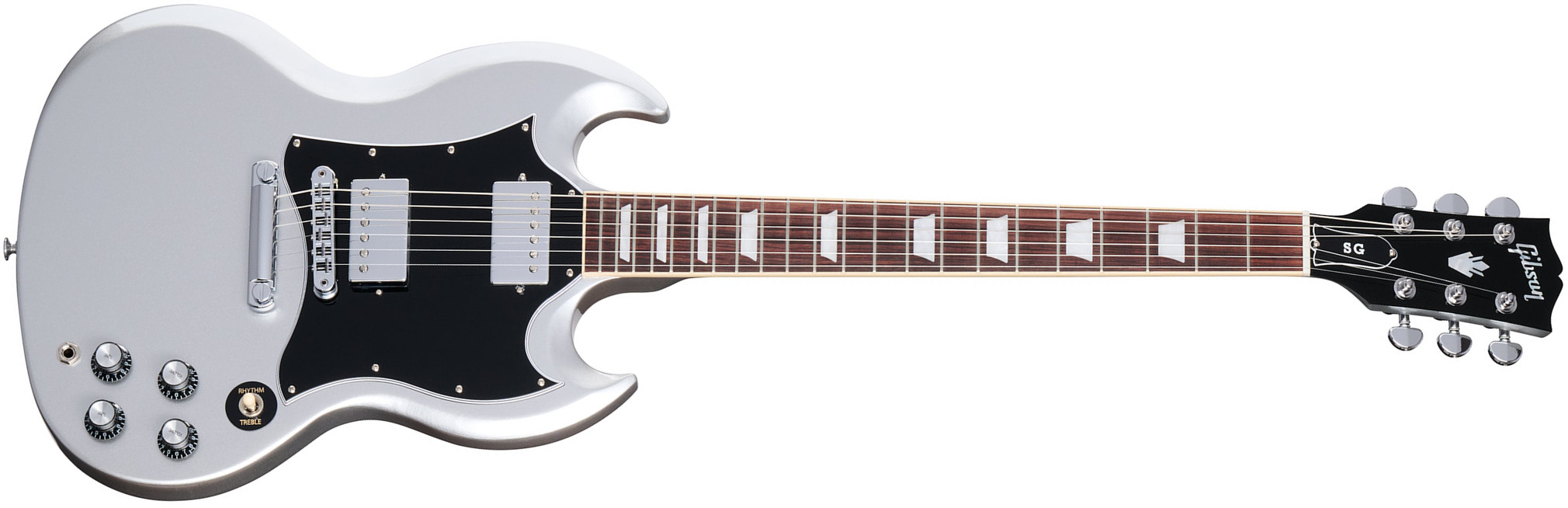 Gibson Sg Standard Custom Color 2h Ht Rw - Silver Mist - Guitarra eléctrica de doble corte - Main picture
