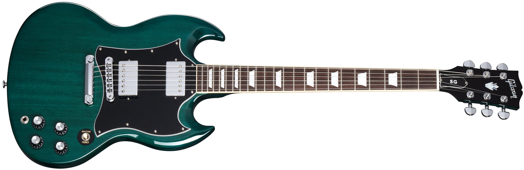 Gibson Sg Standard Custom Color 2h Ht Rw - Translucent Teal - Guitarra eléctrica de doble corte - Main picture