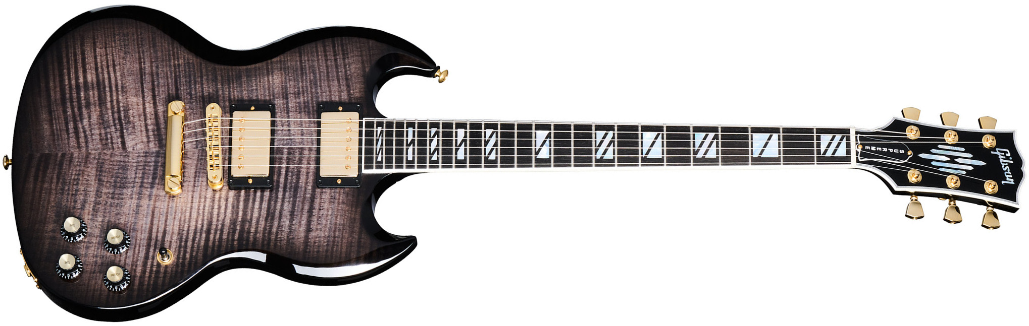 Gibson Sg Supreme Usa 2h Ht Rw - Translucent Ebony Burst - Guitarra eléctrica de doble corte - Main picture