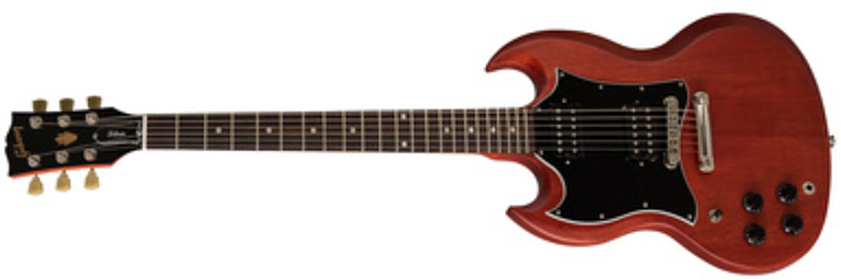 Gibson Sg Tribute Lh Modern Gaucher 2h Ht Rw - Vintage Cherry Satin - Guitarra electrica para zurdos - Main picture