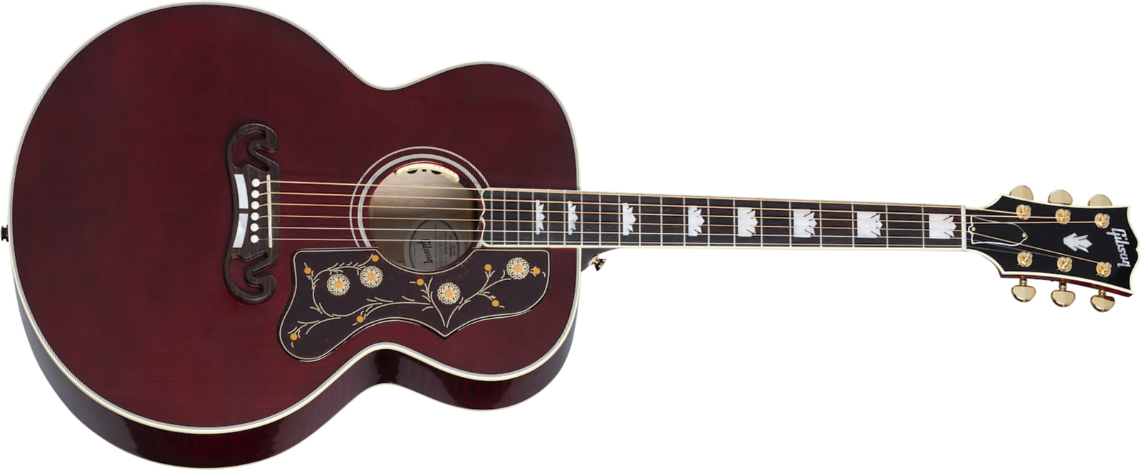 Gibson Sj-200 Standard Modern 2021 Super Jumbo Epicea Erable Rw - Wine Red - Guitarra electro acustica - Main picture