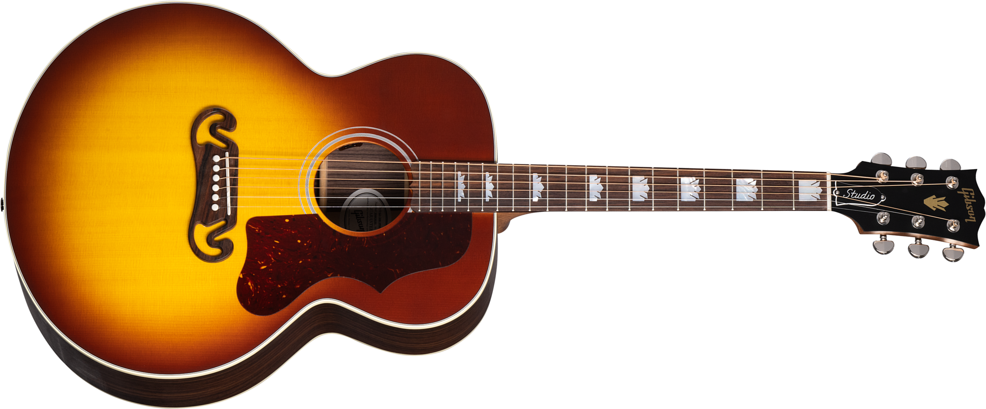 Gibson Sj-200 Studio Rosewood Modern 2024 Jumbo Epicea Palissandre Rw - Satin Rosewood Burst - Guitarra folk - Main picture