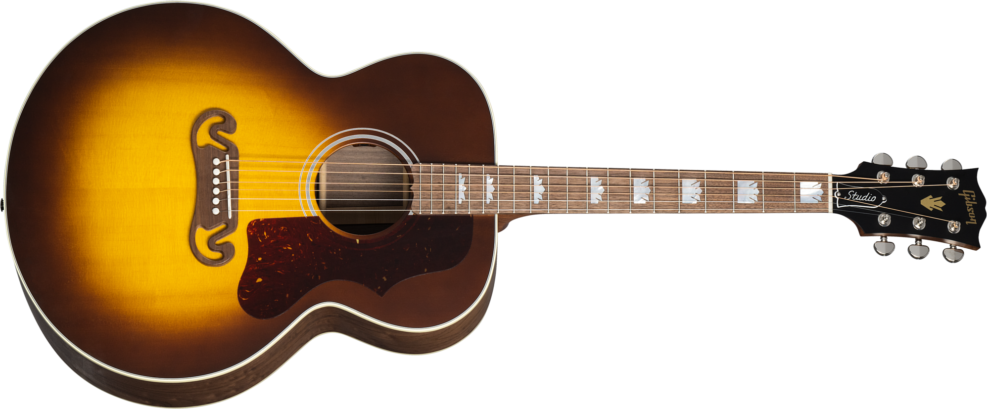 Gibson Sj-200 Studio Walnut Modern 2024 Jumbo Epicea Noyer Noy - Satin Walnut Burst - Guitarra folk - Main picture