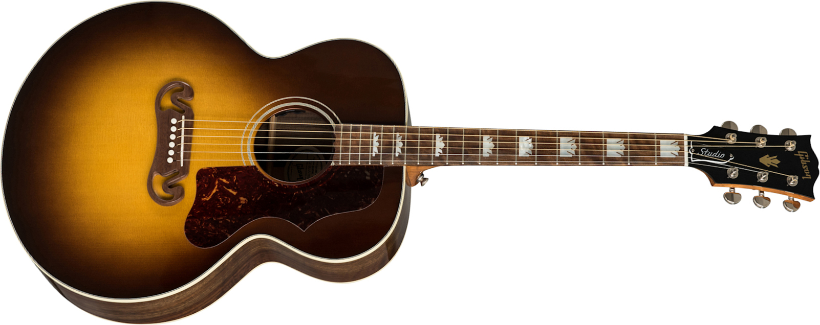 Gibson Sj-200 Studio Walnut Super Jumbo Epicea Noyer Noy - Walnut Burst - Guitarra acústica & electro - Main picture