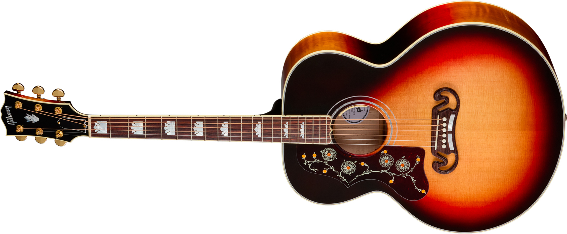 Gibson Sj200 Standard Maple Lh (baggs Hifi Dna) Jumbo Gaucher Epicea Erable Rw - Tri Burst - Guitarra folk - Main picture