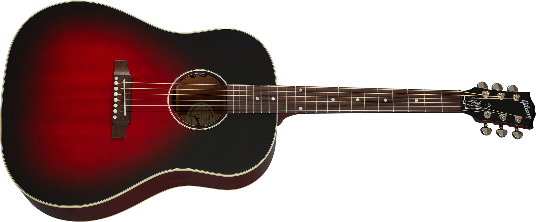 Gibson Slash J-45 2020 Signature Epicea Acajou Rw - Vermillion Burst - Guitarra electro acustica - Main picture
