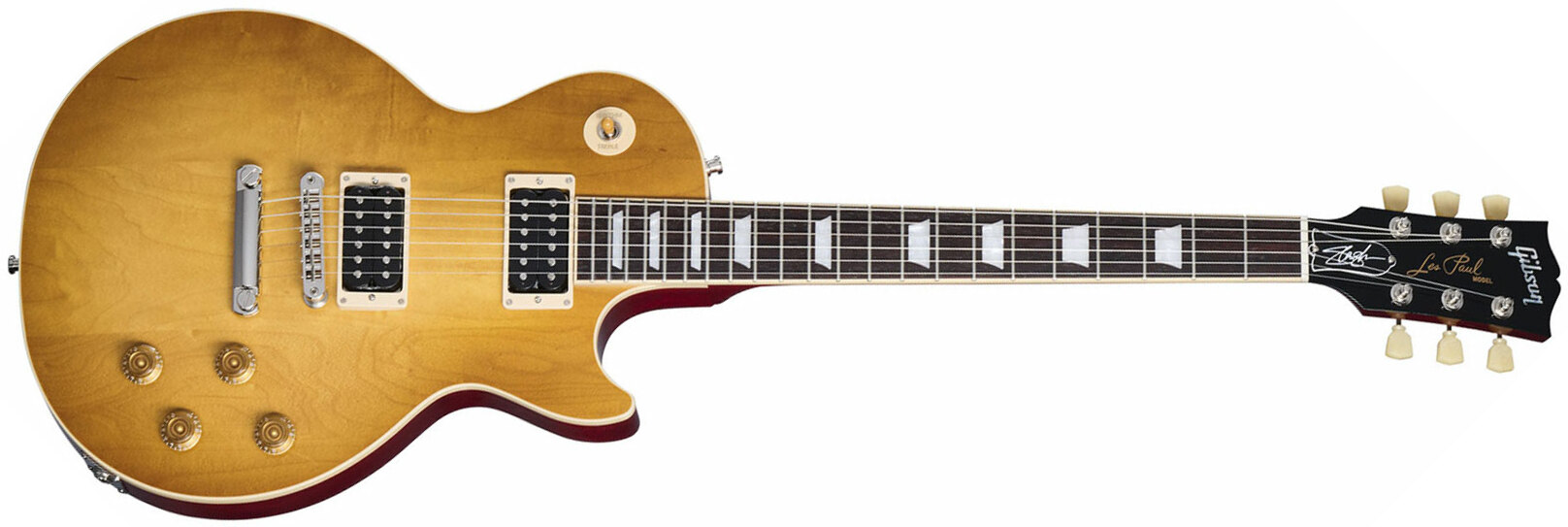 Gibson Slash Les Paul Standard Jessica Signature 2h Ht Rw - Honey Burst With Red Back - Guitarra eléctrica de corte único. - Main picture