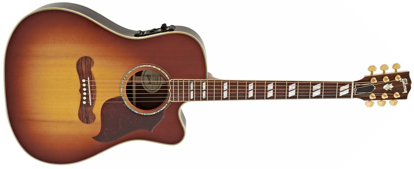 Gibson Songwriter Cutaway 2019 Dreadnought Epicea Palissandre Rw - Rosewood Burst - Guitarra folk - Main picture