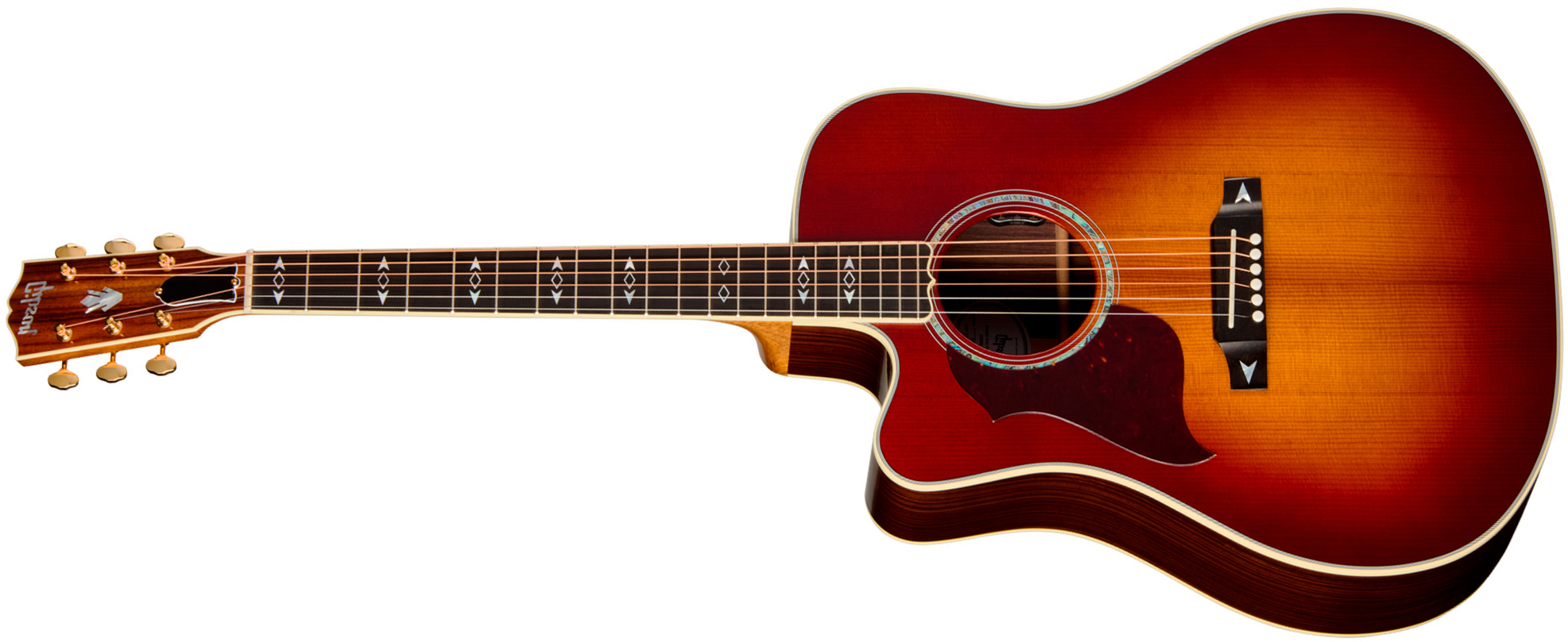 Gibson Songwriter Recording Artist Lh (baggs Hifi Dna) Dreadnought Cw Gaucher Epicea Palissandre Eb - Rosewood Burst - Guitarra folk - Main picture