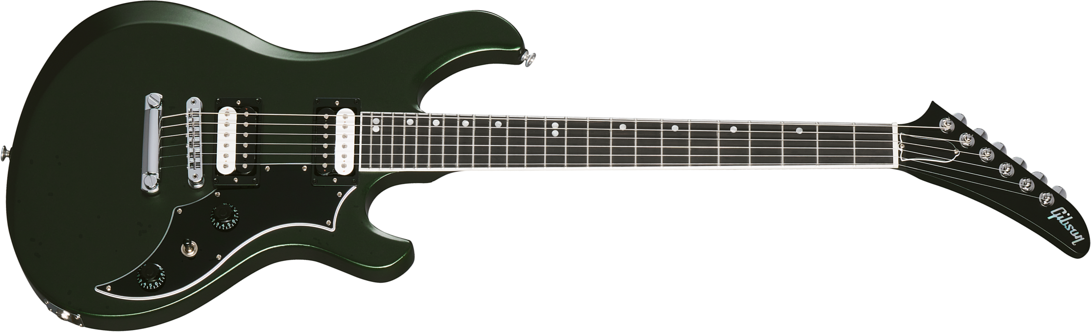 Gibson Victory Usa 2h Ht Eb - Dark Green Satin - Guitarra eléctrica de doble corte - Main picture