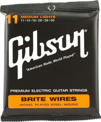 Cuerdas guitarra eléctrica Gibson Electric (6) Brite Wires SEG-700ML 11-50 - Juego de cuerdas