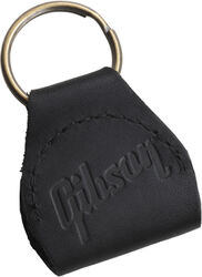 Soporte de púas Gibson Premium Leather Pickholder Keychain - Black