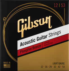 Cuerdas guitarra acústica Gibson SAG-PB12 Acoustic Guitar 6-String Set Phosphor Bronze 12-53