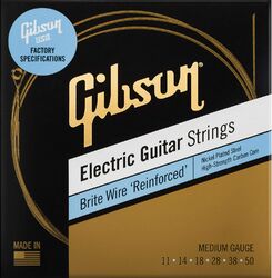 Cuerdas guitarra eléctrica Gibson SEG-BWR10 Electric Guitar 6-String Set Brite Wire Reinforced NPS 10-46 - Juego de cuerdas