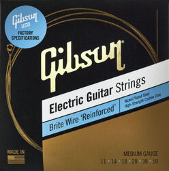 Cuerdas guitarra eléctrica Gibson SEG-BWR11 Electric Guitar 6-String Set Brite Wire Reinforced 11-50 - Juego de cuerdas