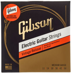 Cuerdas guitarra eléctrica Gibson SEG-HVR11 Electric Guitar 6-String Set Vintage Reissue Pure Nickel 11-50 - Juego de cuerdas