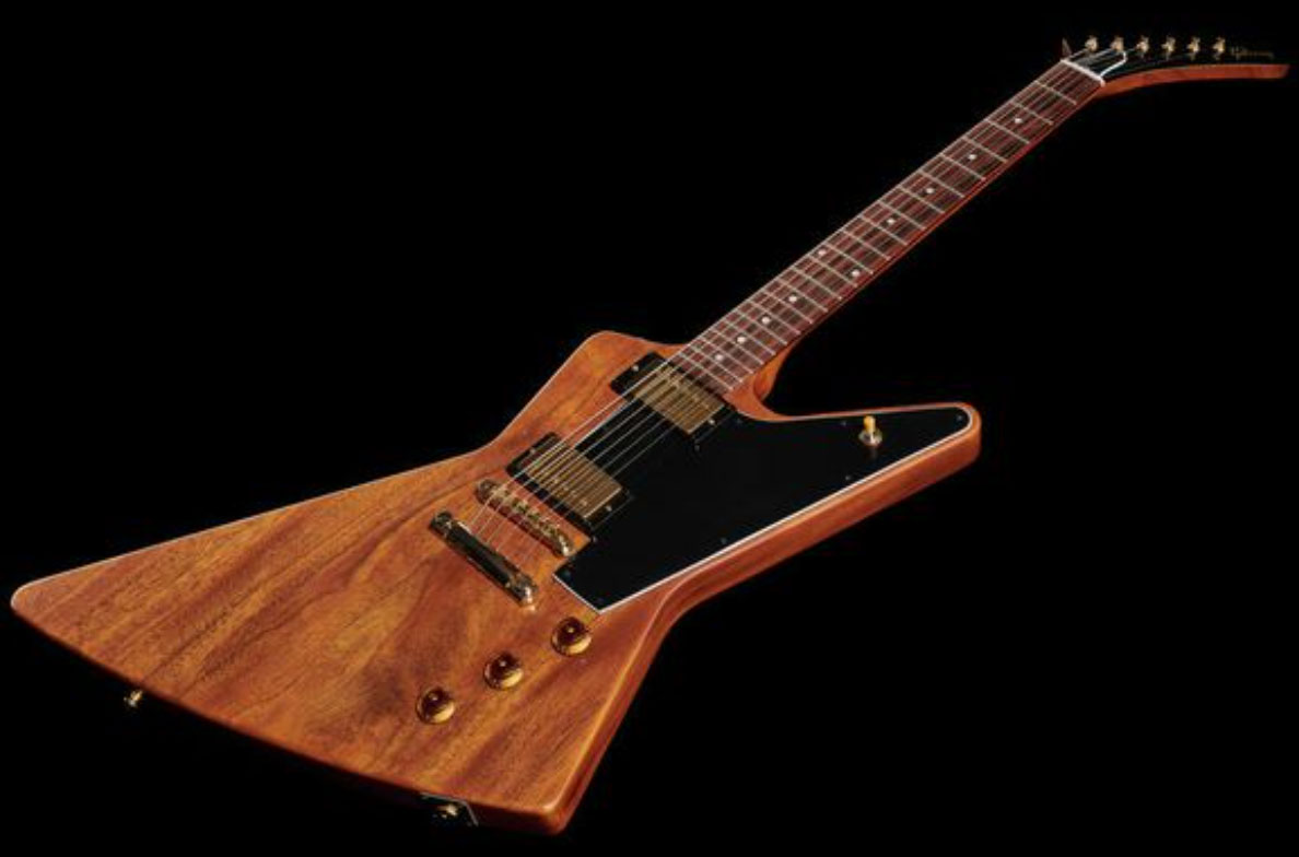 Gibson Custom Shop 1958 Explorer Mahogany Reissue 2h Ht Rw - Vos Walnut - Guitarra electrica retro rock - Variation 1