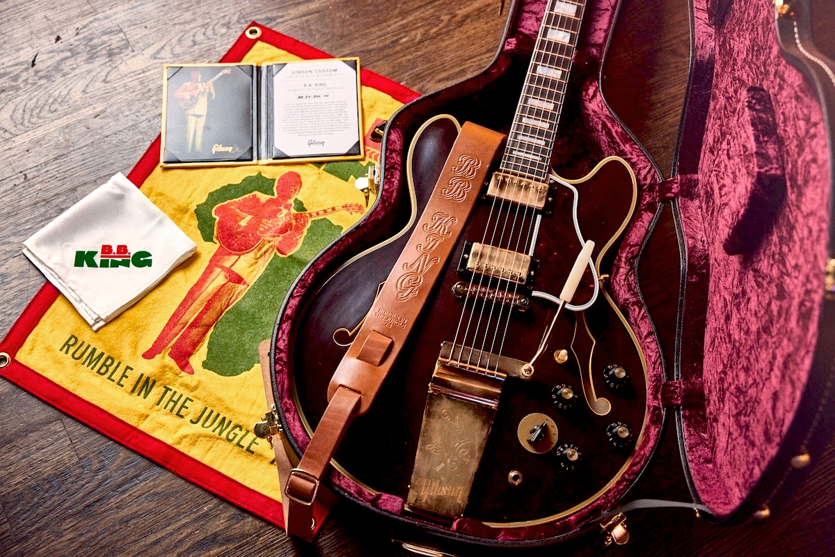 Gibson Custom Shop Bb King Es355 1974 Rumble In The Jungle 2h Trem Eb #bbes33505 - Murphy Lab Light Aged Walnut - Guitarra eléctrica semi caja - Varia