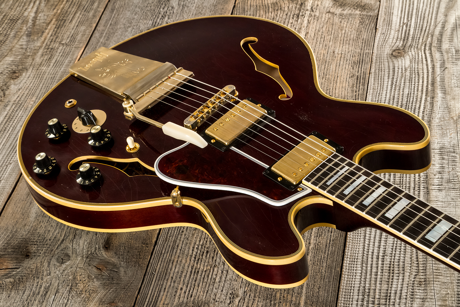Gibson Custom Shop Bb King Es355 1974 Rumble In The Jungle 2h Trem Eb #bbes33523 - Murphy Lab Light Aged Walnut - Guitarra eléctrica semi caja - Varia