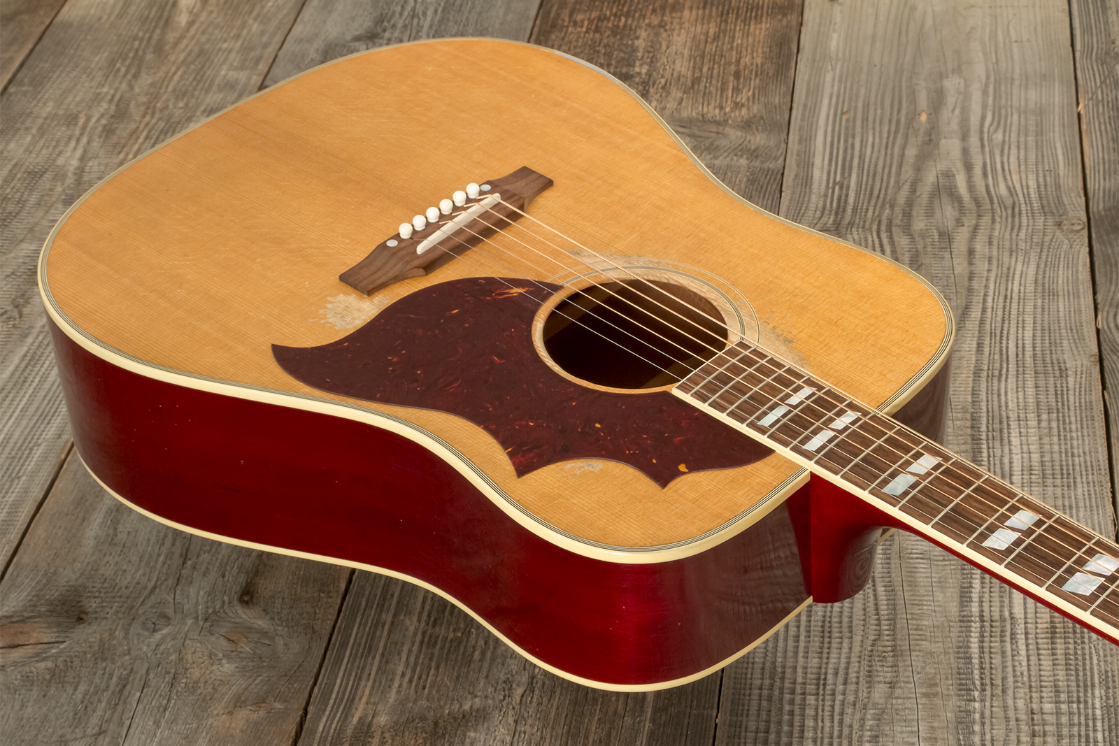 Gibson Custom Shop Country Western 1963 Dreadnought Epicea Acajou Rw - Murphy Lab Heavy Aged Smoked Natural - Guitarra folk - Variation 6