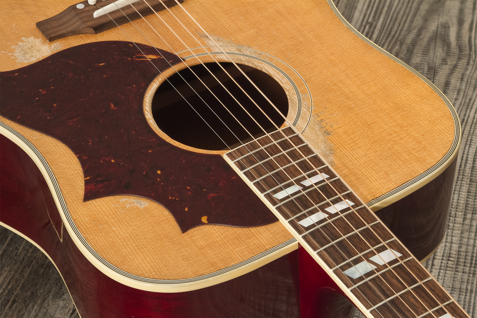 Gibson Custom Shop Country Western 1963 Dreadnought Epicea Acajou Rw - Murphy Lab Heavy Aged Smoked Natural - Guitarra folk - Variation 8
