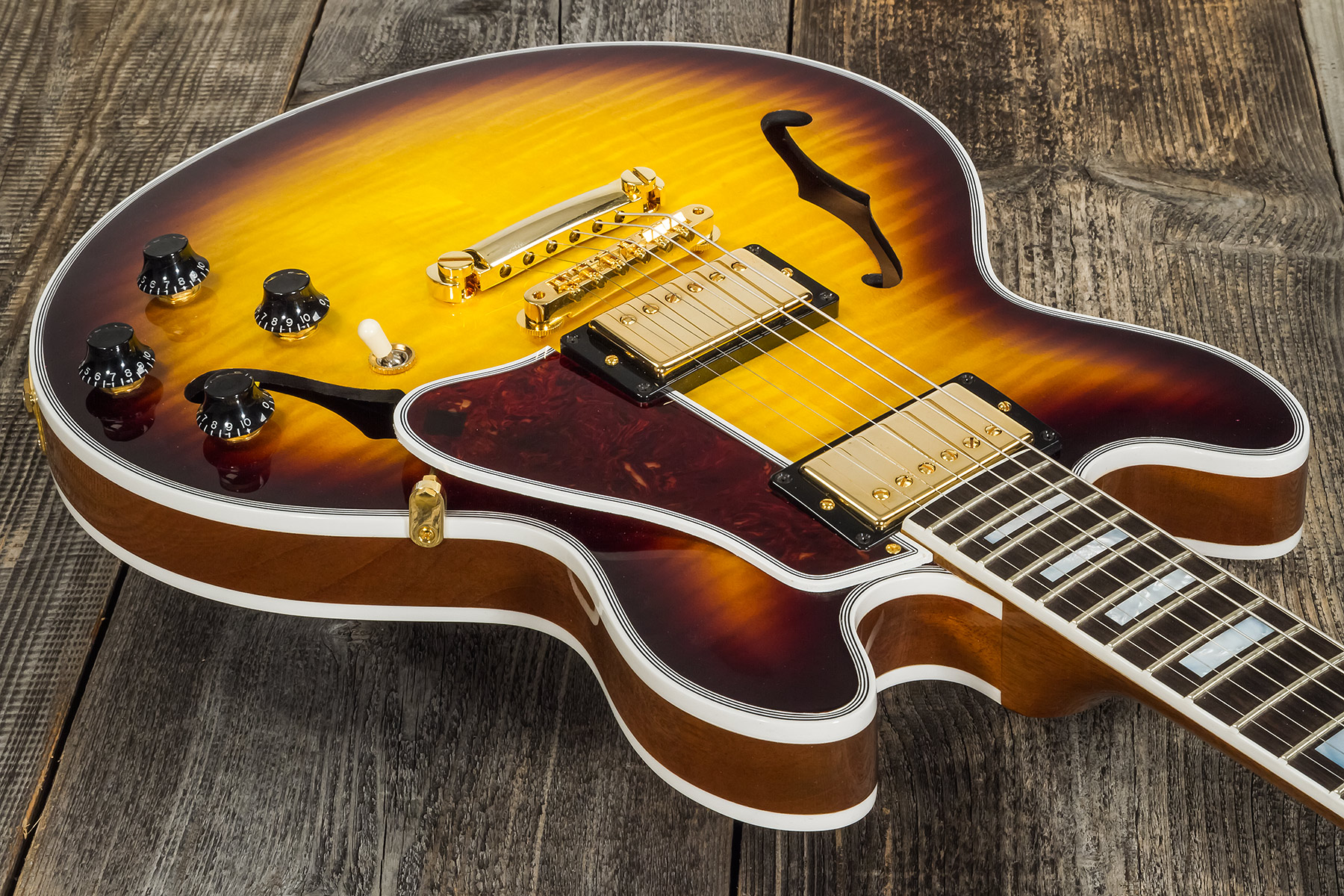 Gibson Custom Shop Cs-356 2h Ht Eb #cs201786 - Vintage Sunburst - Guitarra eléctrica semi caja - Variation 2