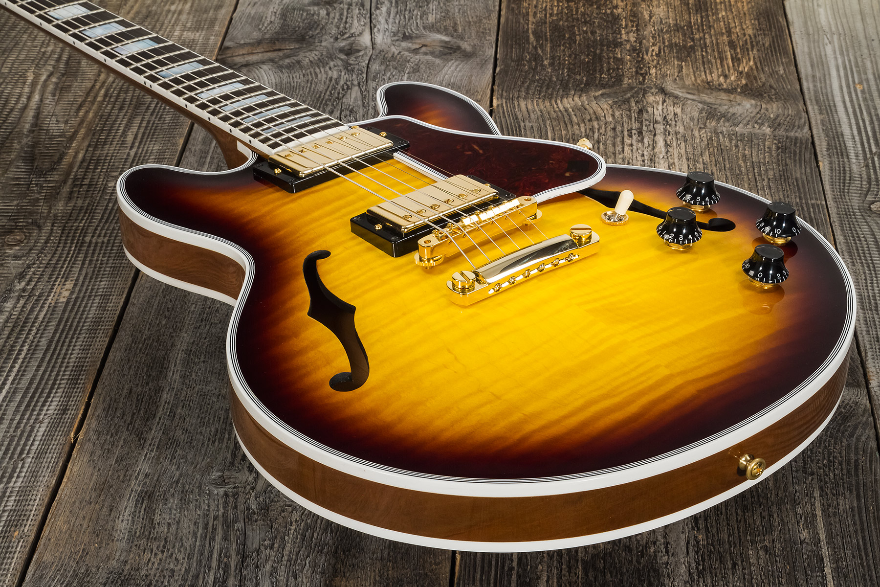 Gibson Custom Shop Cs-356 2h Ht Eb #cs201786 - Vintage Sunburst - Guitarra eléctrica semi caja - Variation 3