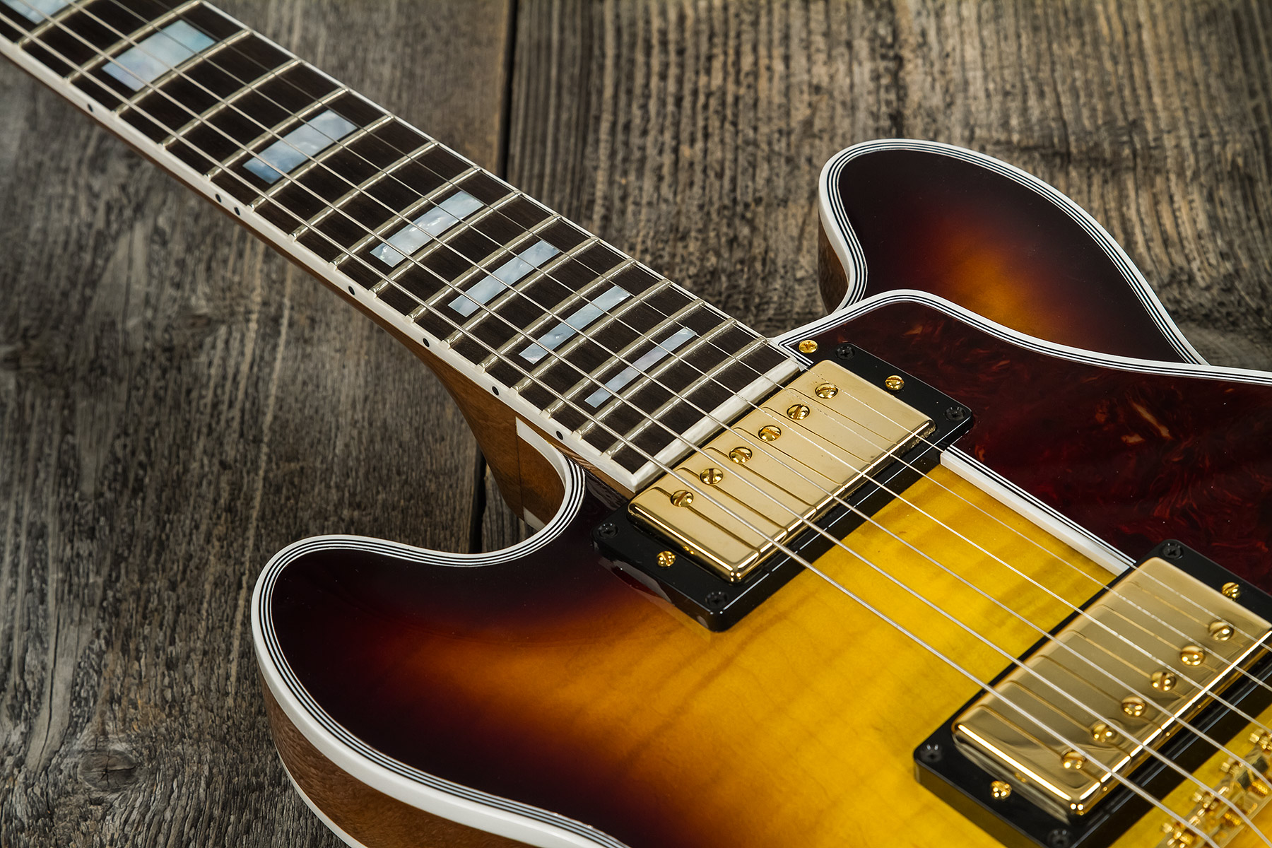 Gibson Custom Shop Cs-356 2h Ht Eb #cs201786 - Vintage Sunburst - Guitarra eléctrica semi caja - Variation 4