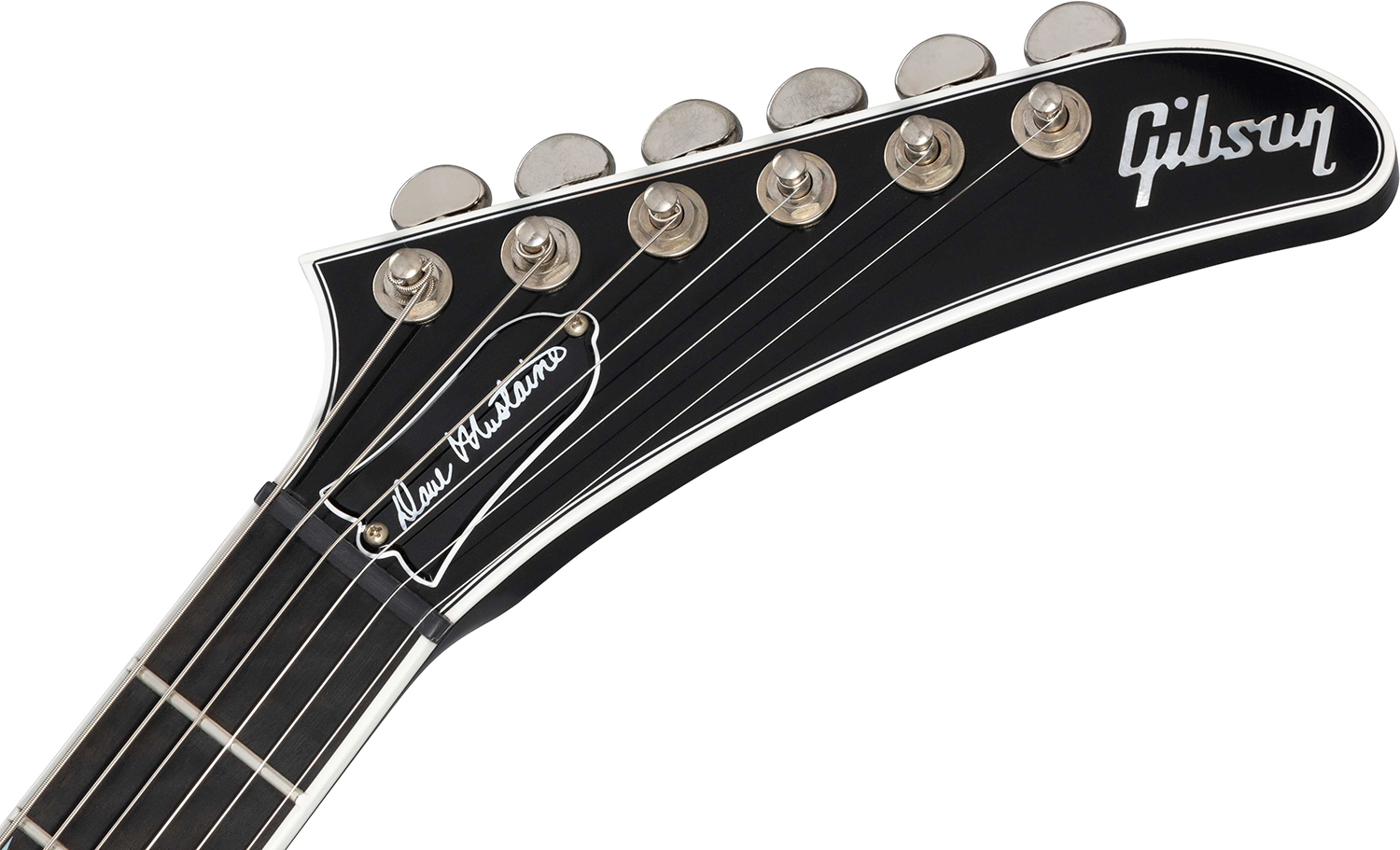 Gibson Custom Shop Dave Mustaine Flying V Exp Ltd Signature 2h Ht Eb - Vos Ebony - Guitarra electrica metalica - Variation 5