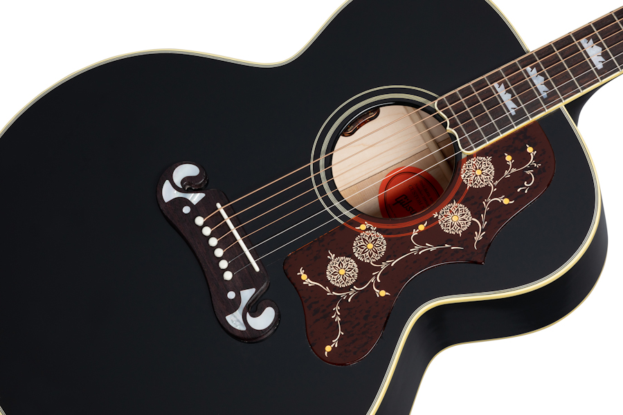 Gibson Custom Shop Elvis Presley Sj-200 Signature Jumbo Epicea Palissandre Rw - Ebony - Guitarra acústica & electro - Variation 3