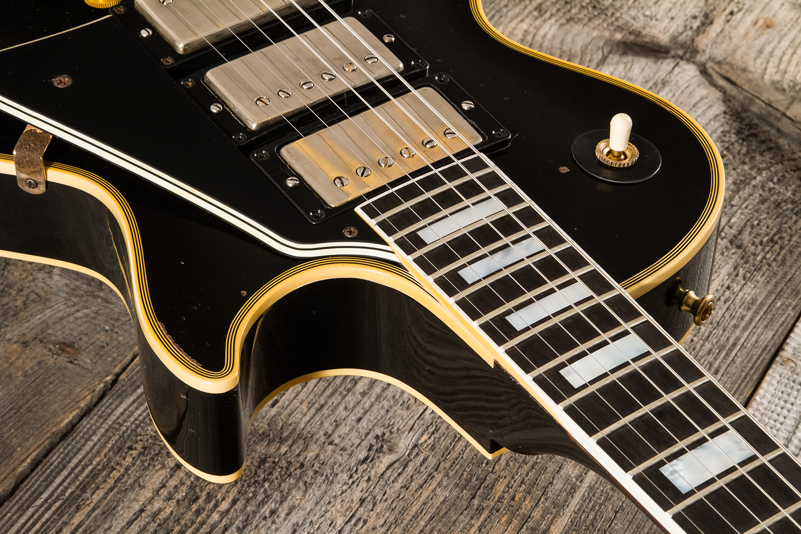 Gibson Custom Shop Eric Clapton Les Paul Custom 1958 Signature 2h Ht Eb #ec027 - Murphy Lab Ebony - Guitarra eléctrica de corte único. - Variation 17