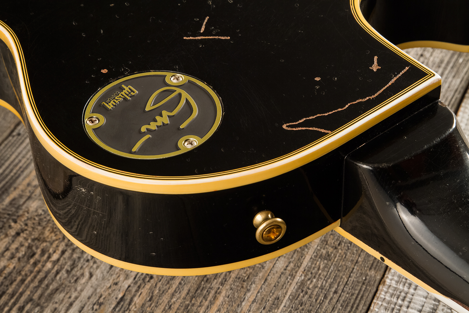 Gibson Custom Shop Eric Clapton Les Paul Custom 1958 Signature 2h Ht Eb #ec027 - Murphy Lab Ebony - Guitarra eléctrica de corte único. - Variation 23