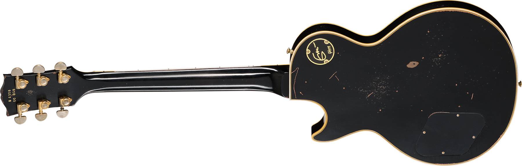 Gibson Custom Shop Eric Clapton Les Paul Custom 1958 Signature 2h Ht Eb #ec027 - Murphy Lab Ebony - Guitarra eléctrica de corte único. - Variation 1