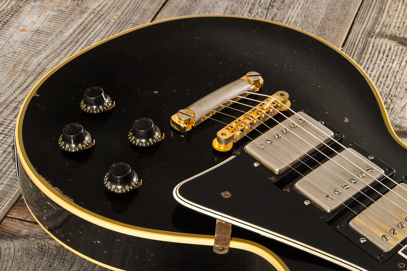 Gibson Custom Shop Eric Clapton Les Paul Custom 1958 Signature 2h Ht Eb - Murphy Lab Ebony - Guitarra eléctrica de autor - Variation 3
